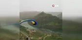 Şırnak'ta festivalde paraşüt düştü, o anlar kamerada