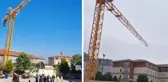 Öğrencilerin ve velilerin kabusu oldu! Okul bahçesinden geçen dev vinç Büyükçekmece Belediyesi'ni harekete geçirdi