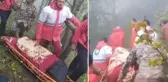 Kaza sonrası Cumhurbaşkanı Reisi ve İranlı yetkililerin naaşlarını böyle taşıdılar