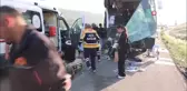 Yolcu otobüsü kamyonetle çarpıştı: 17 yaralı