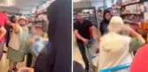 Markette başörtülü kadınlara çirkin saldırı! Kaydedilen görüntüleri başını yaktı