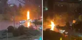 Ankara'da motosiklete yıldırım düştü, sürücü hastanelik oldu
