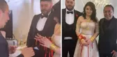 Oğlunu nişanlandıran Murat Övüç, gelinine 2 kilo altın taktı