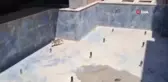 Villa inşaatındaki havuza düşen tilkiler kurtarıldı