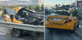 Ön camdan giren bariyer arka camdan çıktı! Feci kazada burnu bile kanamadı