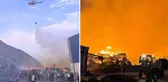 Kağıt fabrikası alev alev yanıyor! Kontrol altına alınan yangın yeniden başladı