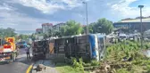 Keçiören'de belediye otobüsü devrildi, 5 kişi yaralandı