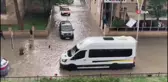 Bayburt'ta sağanak yağış cadde ve sokakları su bastı