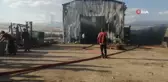 Isparta'da gübre deposunda çıkan yangın söndürüldü