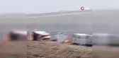 Babaeski'de anız yangını: Arılar telef oldu