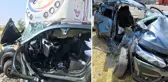 Yolcu treni otomobile çarptı, hastane yolundaki aile feci şekilde can verdi
