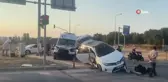 Ayvacık'ta ambulans ile otomobil çarpıştı: 3 yaralı
