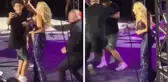Konserde panik! Hadise ile fotoğraf çektirmek isteyen hayranı sahneye koştu
