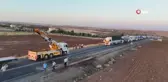 Traktör yüklü tır devrildi: 1 yaralı