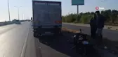 Kamyona arkadan çarpan motosiklet sürücüsü yaralandı