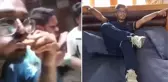 Başkanlık konutunu basan protestocular yiyecekleri sildi süpürdü, yatakta poz verdi
