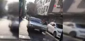 Küçükçekmece'de tamirciden çaldıkları araç bozulunca sahibine yakalandılar...O anlar kamerada