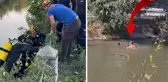 Son anları kamerada! Sulama kanalına düşen küçük çocuğu kurtaran adam kendi canından oldu