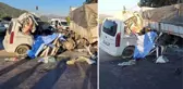 Park halindeki kamyona çarptı! 4 kişi hurdaya dönen otomobilin içinde can verdi