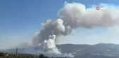 Uşak'ta otluk alanda çıkan yangına müdahale devam ediyor