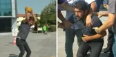 Mallarına el konulan çiftçiden belediye önünde eylem! Apar topar gözaltına aldılar