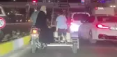 Elazığ'da tehlikeli yolculuk kamerada