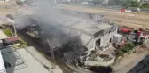 Manisa'da küle dönen depo böyle görüntülendi