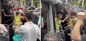 Metrobüs ringe dönüştü! Yumruklu kavga kamerada