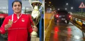 Milli Boksör Busenaz Sürmeneli'ye tokat atan trafik magandası tutuklandı
