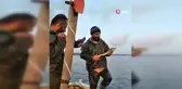 Vira bismillah diyen balıkçının ağına nesli tehlike altında olan balık takıldı