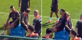 Başrolde Kerem ve Abdulkerim var! Milli takım antrenmanına damga vuran görüntü