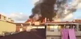 Ataşehir'de 4 katlı mobilya dükkanının çatısı alev alev yandı