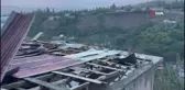 Kağızman'da şiddetli rüzgar çatıları uçurdu
