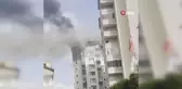 Ümraniye'de 10 Katlı Bina Çatısında Yangın