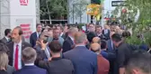 Cumhurbaşkanı Erdoğan Türkevi'nin önünde yoğun ilgiyle karşılandı