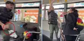 Eşine ve bebeğine aldırmadan otobüs şoförüne bıçak çekti