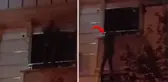 Küçükçekmece'de korku dolu anlar! Dua edip kendini aşağı bıraktı
