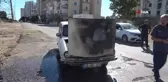 Antalya'da Seyir Halindeki Araç Yangını