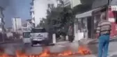 Fındık üreticisi sinir krizi geçirdi! Yol ortasında benzin döküp yaktı