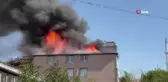 Ataşehir'de bir binanın çatısında yangın