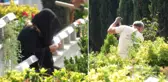 Cenaze yeniden defnedilirken Cem Garipoğlu'nun annesi oğlunun mezarı başında bekledi