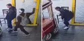 Elindeki bıçağı polis memurunun boynuna sapladı