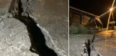 Derin yarıkların oluştuğu bölgede korkutan görüntü: Mahalle komple hareket halinde