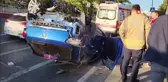 Bahçelievler'de Otomobil Takla Attı, Yaralı Yok