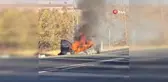 Elazığ'da Seyir Halindeki Otomobil Yangınında Araç Küle Döndü