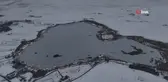 Hafik Gölü'nde Buzlu Manzara ve Sakarmeke Kuşları