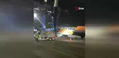 Ambarlı Limanı'nda konteyner yüklü gemi yan yattı