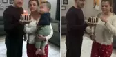 Bu nasıl koca! Küçücük çocuğun önünde karısına yaptığına bakın
