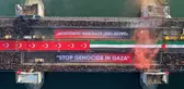 On binlerce kişinin katıldığı Filistin'e destek yürüyüşünden dikkat çeken kareler
