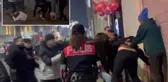 Taksim'de tekme ve yumruklar havada uçuştu